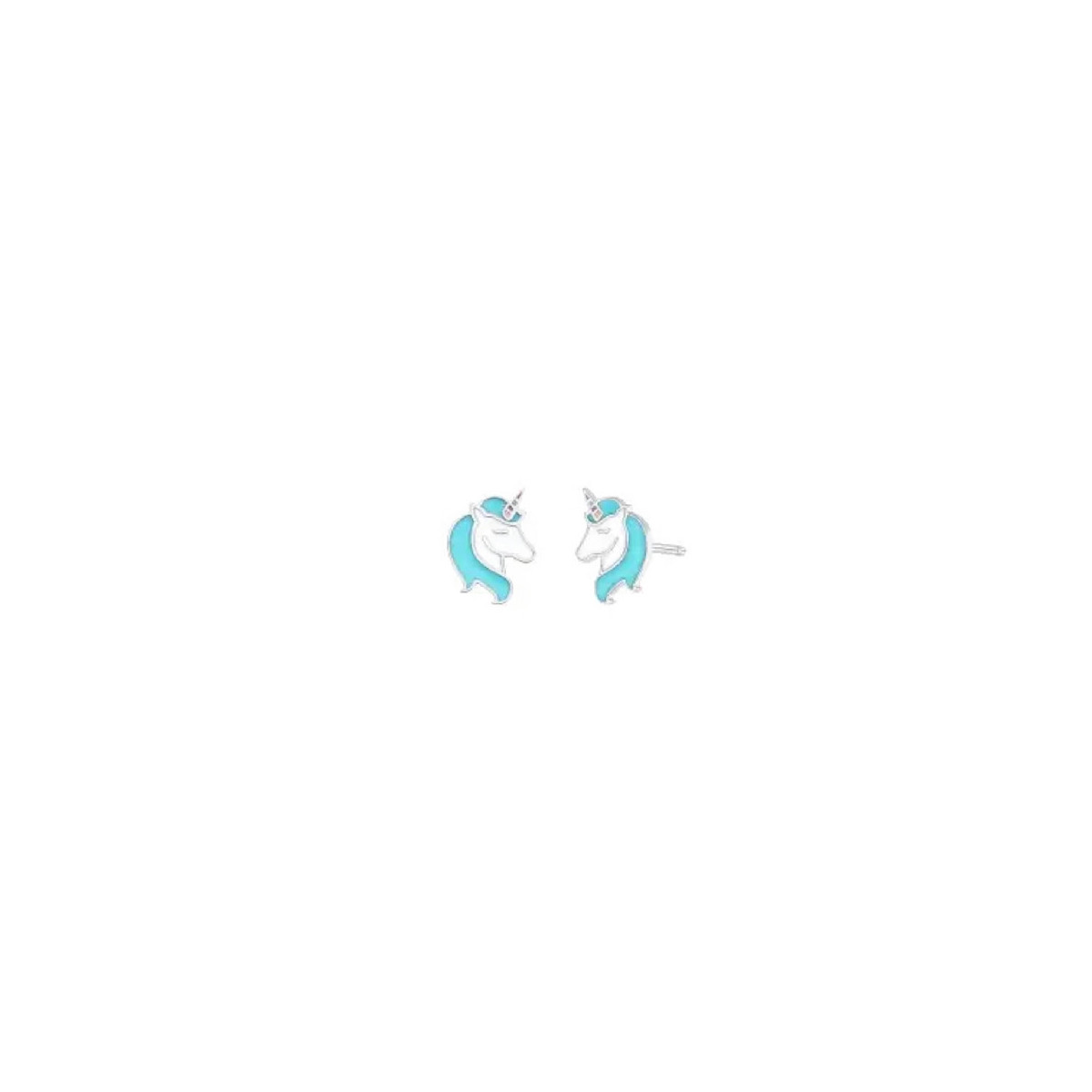 PENDIENTES MAREA UNICORNIO AZUL - D02401/AM