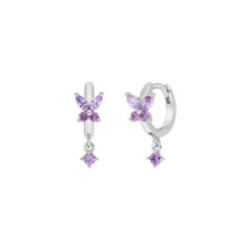 PENDIENTES MAREA MARIPOSAS PIEDRAS AMATISTA - D03101/AJ