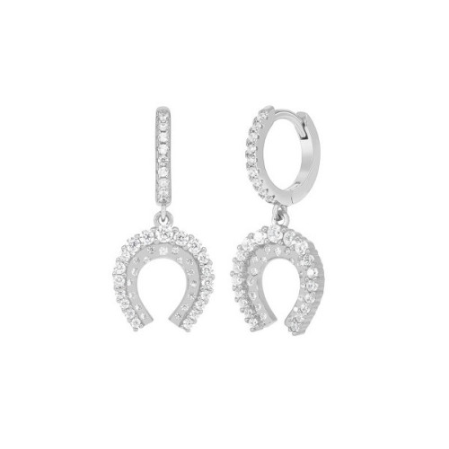 PENDIENTES MAREA HERRADURA CIRCONITAS - D02807/AQ