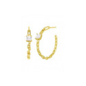 PENDIENTES MAREA AROS ESLABONES CIRCONITA - D02101/BN