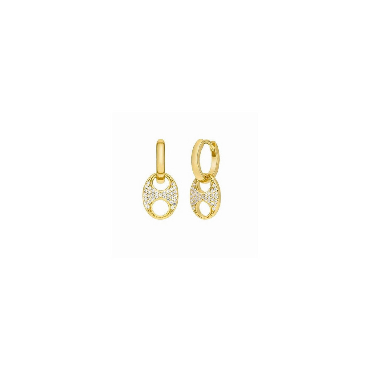 PENDIENTES MAREA AROS PLATA CHAPADA - D02201/AR