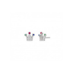 PENDIENTES MAREA CORONA CIRCONITAS - D02401/AT