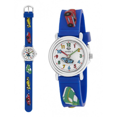 RELOJ MAREA NIÑO SILICONA AZUL - B37007/21