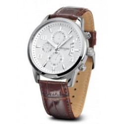 RELOJ DUWARD PIEL ESFERA BLANCA - D85521.81