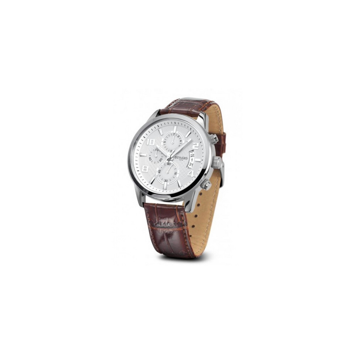 RELOJ DUWARD PIEL ESFERA BLANCA - D85521.81
