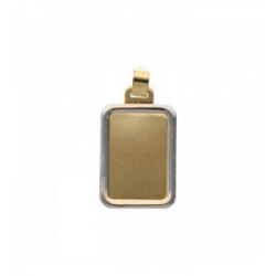 MEDALLA ANTONIO CORDÓN RECTANGULAR LISA BICOLOR - M-2123847AB