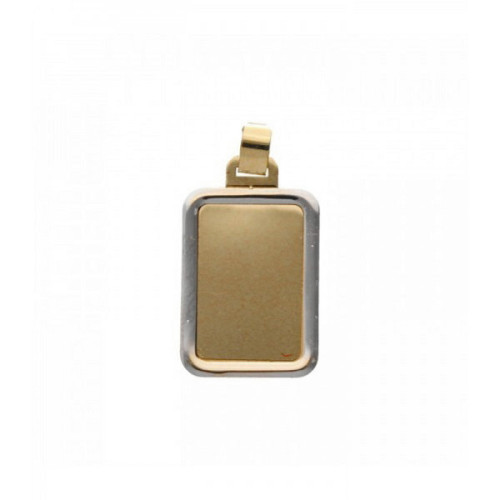 MEDALLA ANTONIO CORDÓN RECTANGULAR LISA BICOLOR - M-2123847AB