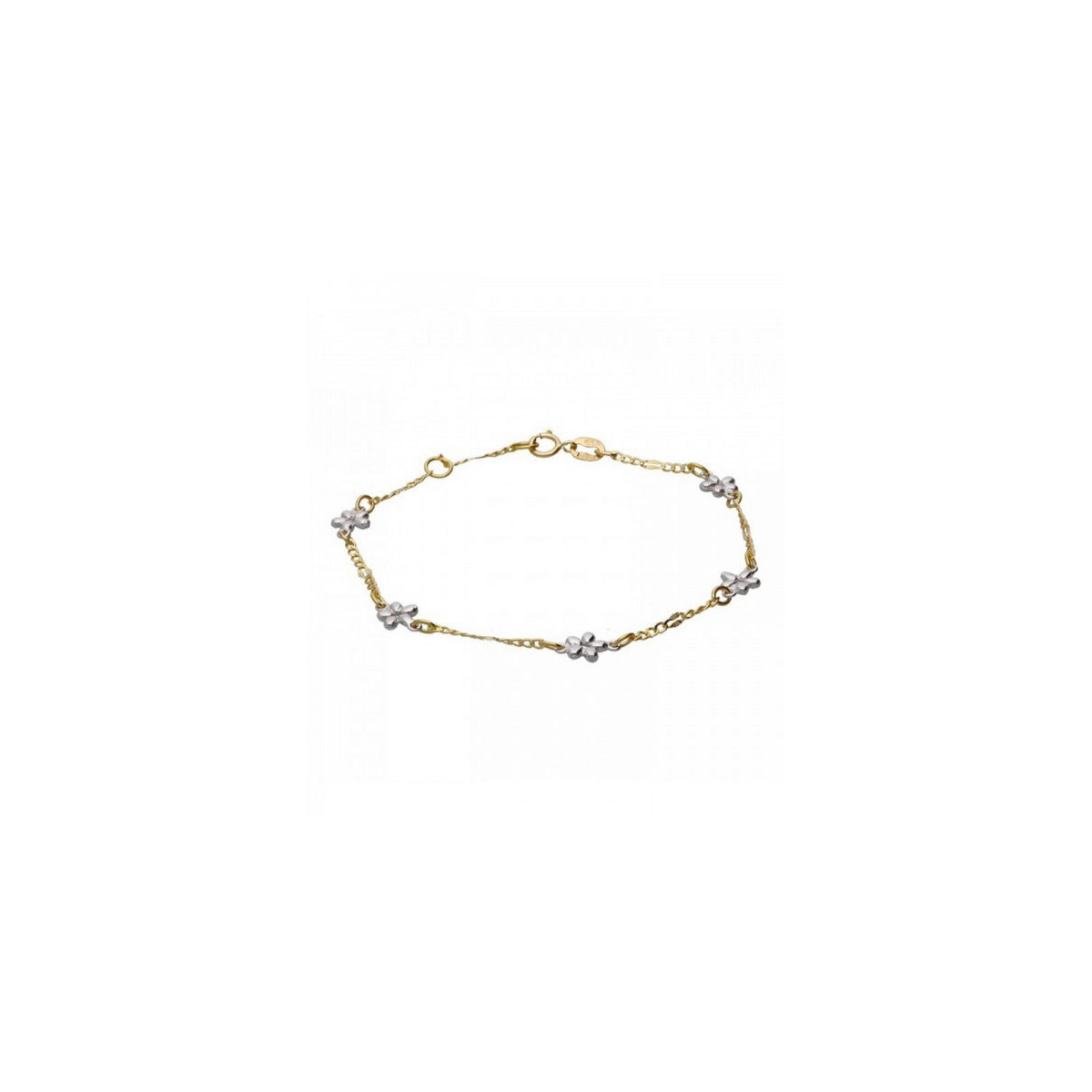PULSERA ANTONIO CORDÓN BICOLOR FLORES - M-2124060AB