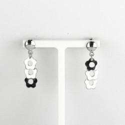 PENDIENTES ANTONIO CORDÓN FLORES ORO BLANCO - D9645