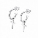Pendientes Lotus Silver plata Aro y Cruz - LP1223-4/5
