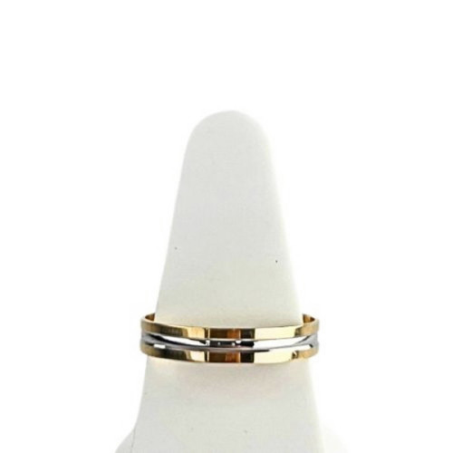 ANILLO ANTONIO CORDÓN BICOLOR TRES TIRAS ORO - 1017
