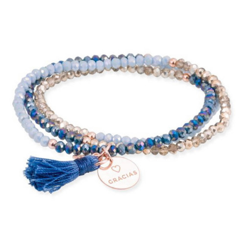 PULSERA MARINA GARCIA AZUL MENSAJE - 90170UG