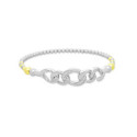 BRAZALETE MARINA GARCIA BICOLOR ESLABONES CIRCONITAS - 90946UD