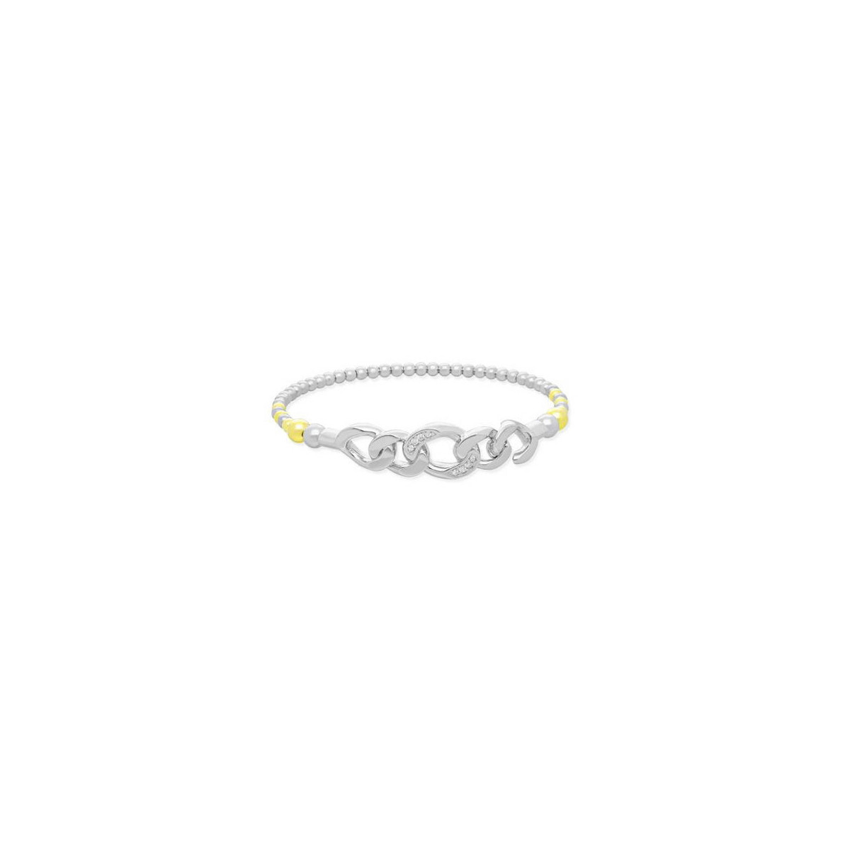 BRAZALETE MARINA GARCIA BICOLOR ESLABONES CIRCONITAS - 90946UD