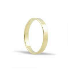 ALIANZA DE BODA BRILLO ORO CLASSIC  PLANA