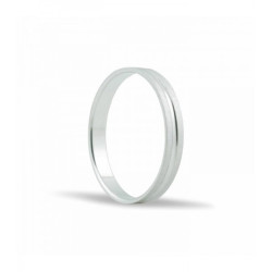 ALIANZA DE BODA 3MM ORO BLANCO PLANA