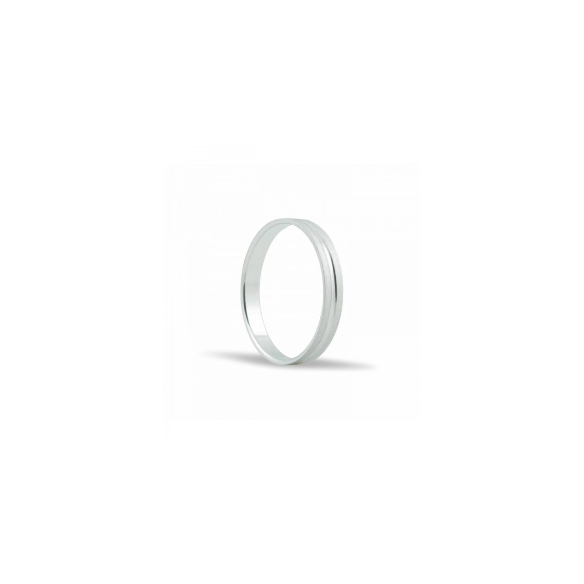 ALIANZA DE BODA 3MM ORO BLANCO PLANA