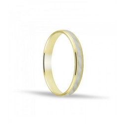 ALIANZA DE BODA BICOLOR ORO 18K