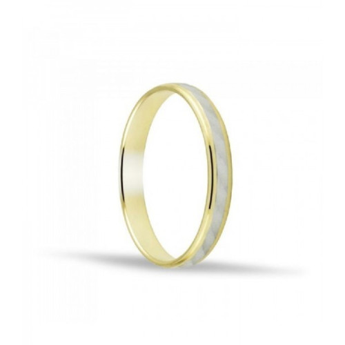 ALIANZA DE BODA BICOLOR ORO 18K