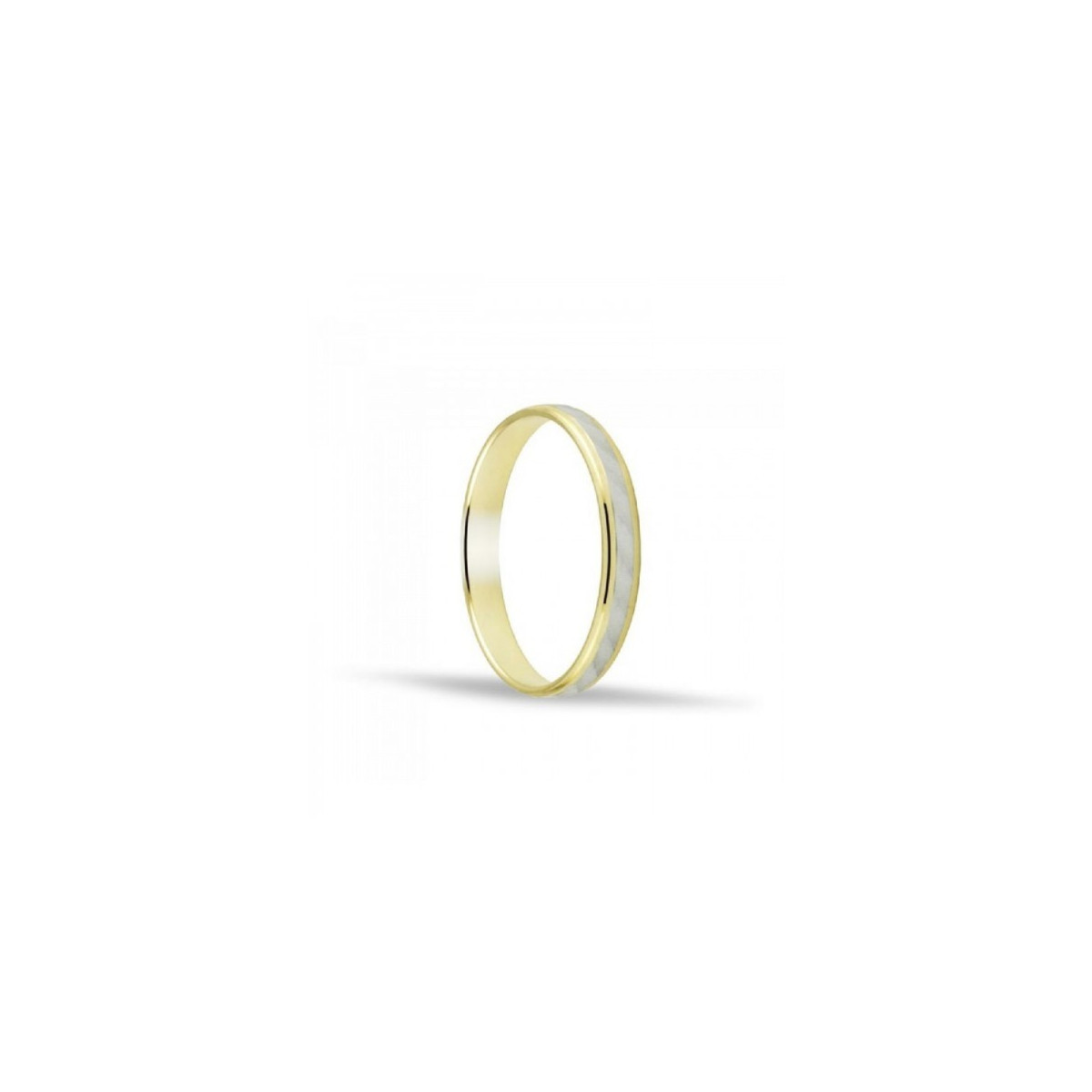 ALIANZA DE BODA BICOLOR ORO 18K