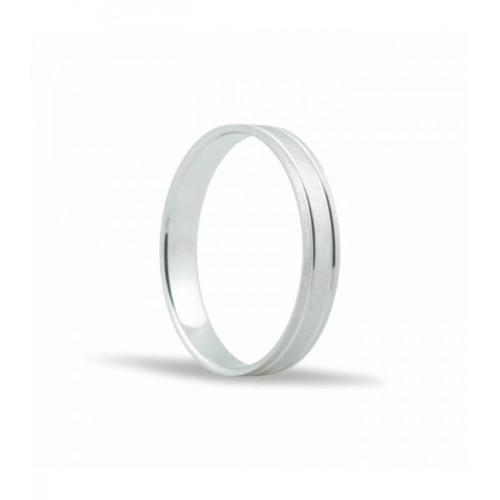 ALIANZA DE BODA CONFORT ORO BLANCO