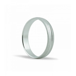 ALIANZA DE BODA PLANA ORO BLANCO