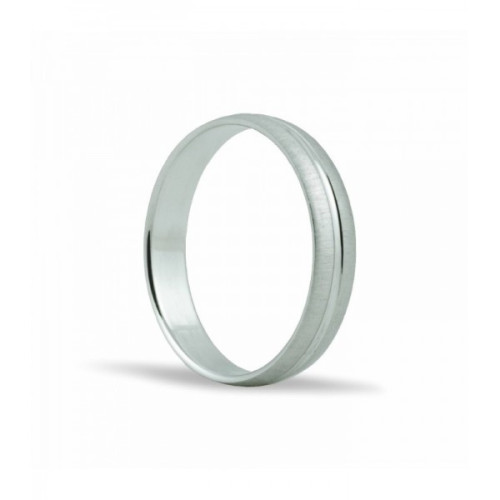 ALIANZA DE BODA PLANA ORO BLANCO