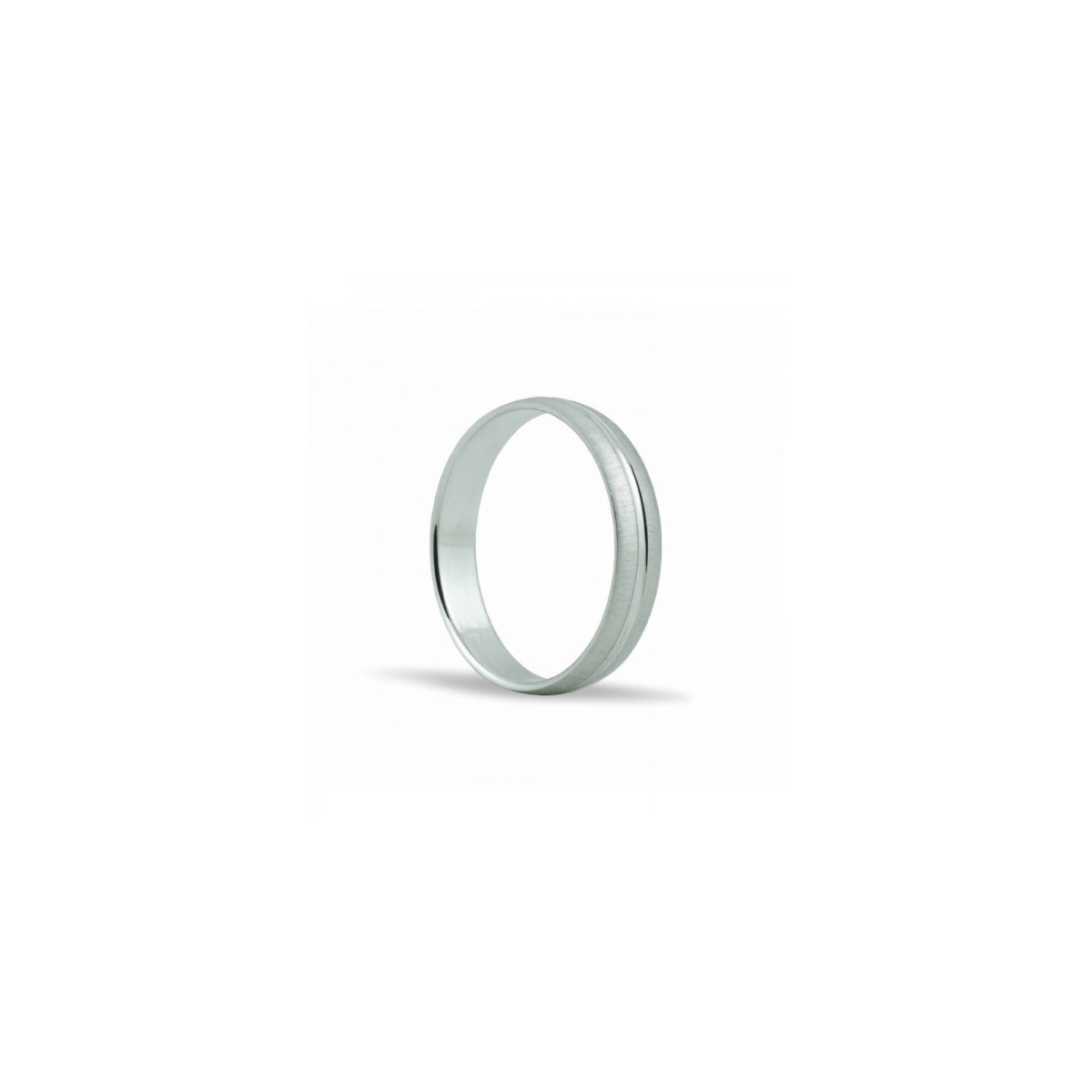 ALIANZA DE BODA PLANA ORO BLANCO
