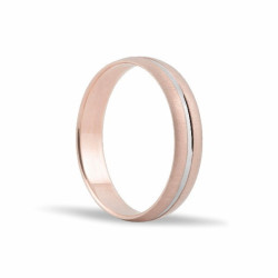 ALIANZA DE BODA PLANA ORO ROSA