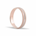 ALIANZA DE BODA PLANA ORO ROSA