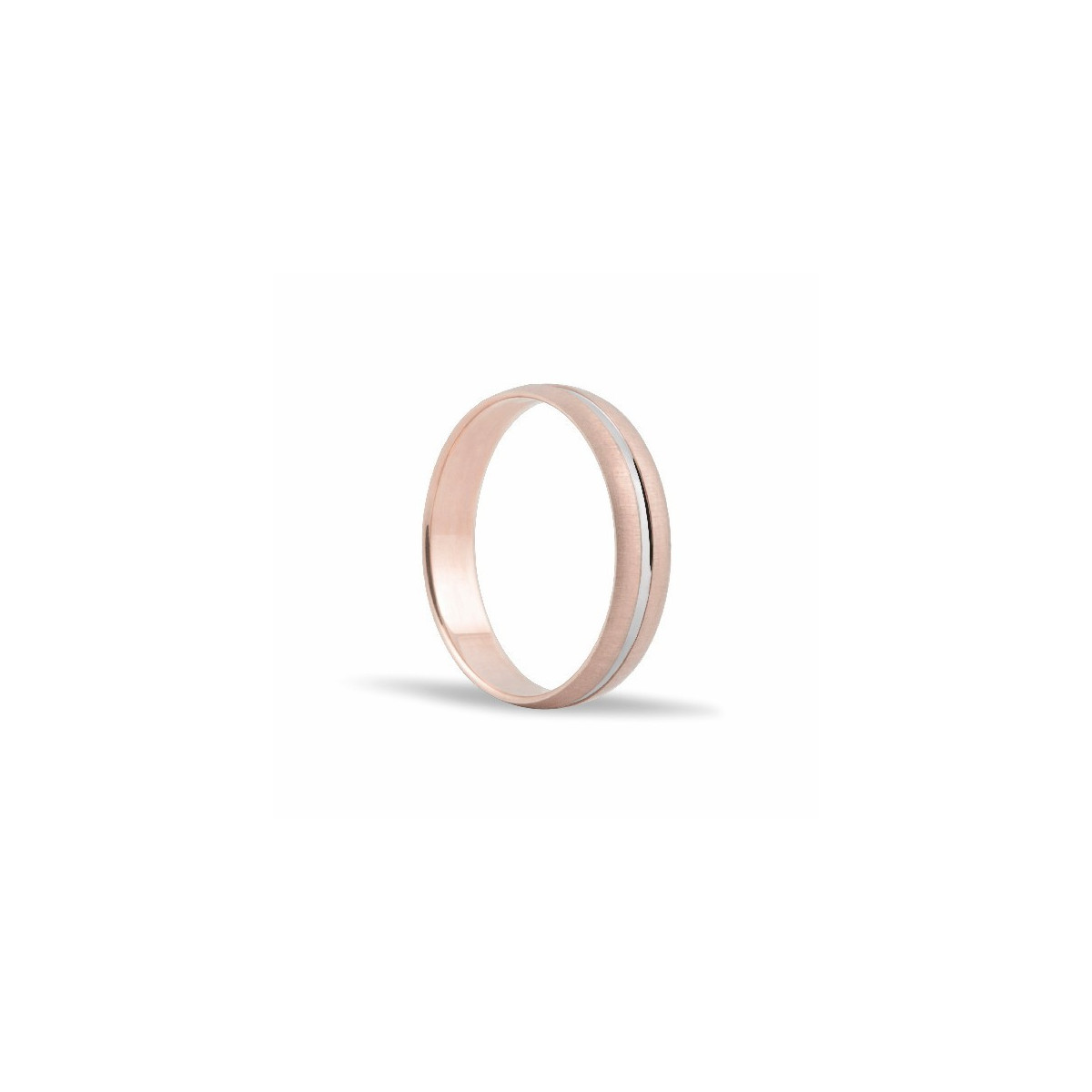 ALIANZA DE BODA PLANA ORO ROSA