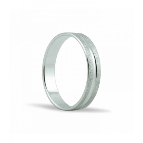 ALIANZA DE BODA HIELO ORO BLANCO