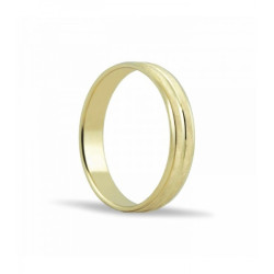 ALIANZA DE BODA FACETADO DE ORO 18K