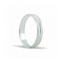 ALIANZA DE BODA FACETADO DE ORO BLANCO18K