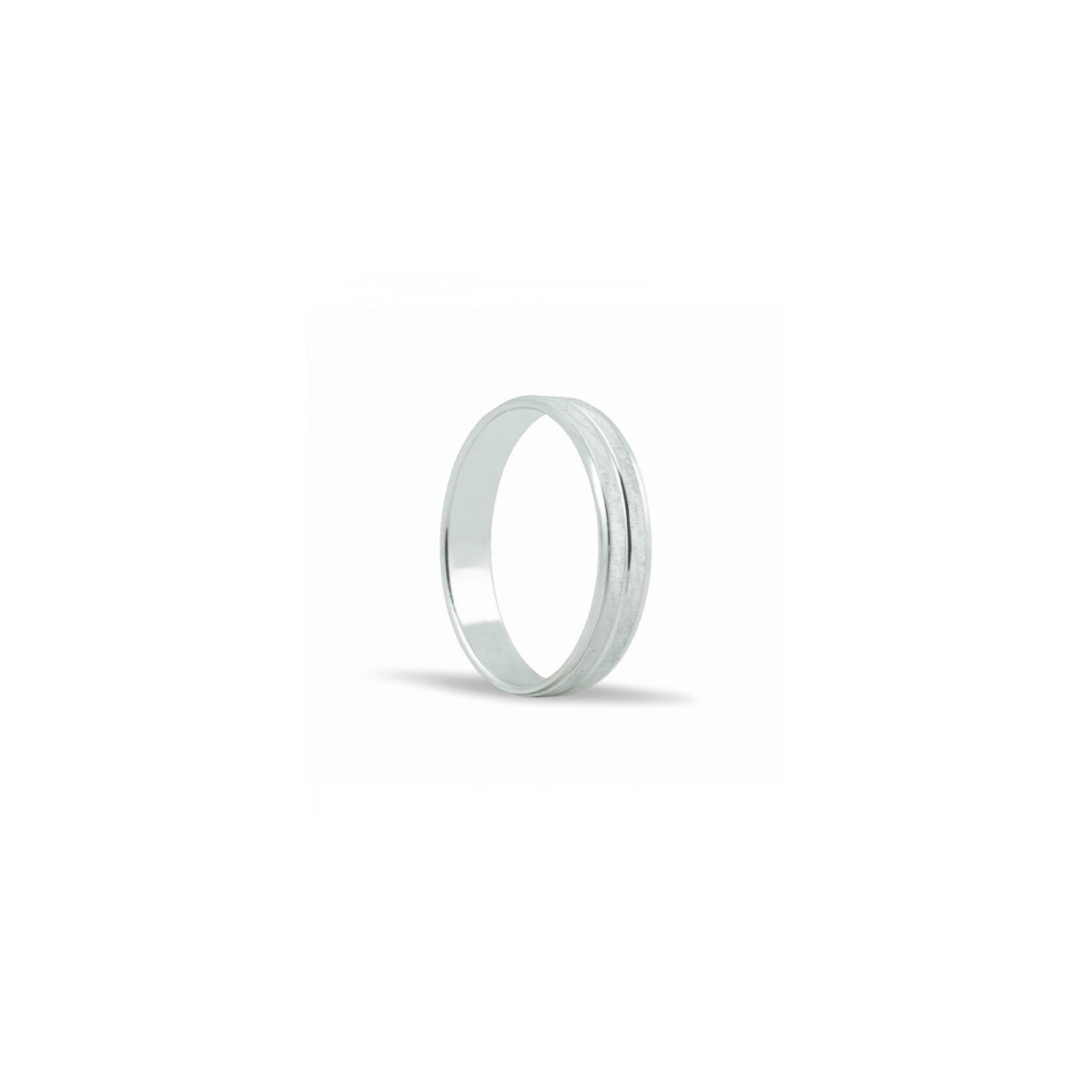 ALIANZA DE BODA FACETADO DE ORO BLANCO18K