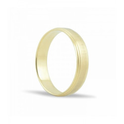 ALIANZA DE BODA MATE-BRILLO DE ORO BLANCO DE 18K