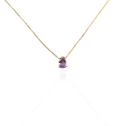 COLGANTE CON CADENA DE ORO MORADO