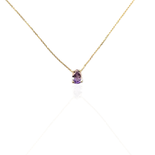 COLGANTE CON CADENA DE ORO MORADO