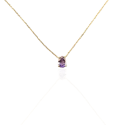 COLGANTE CON CADENA DE ORO MORADO