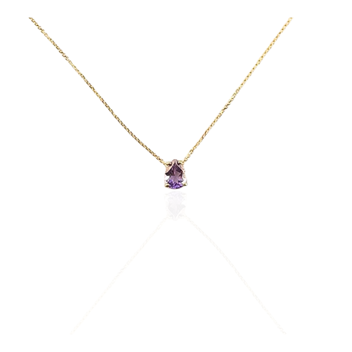 COLGANTE CON CADENA DE ORO MORADO