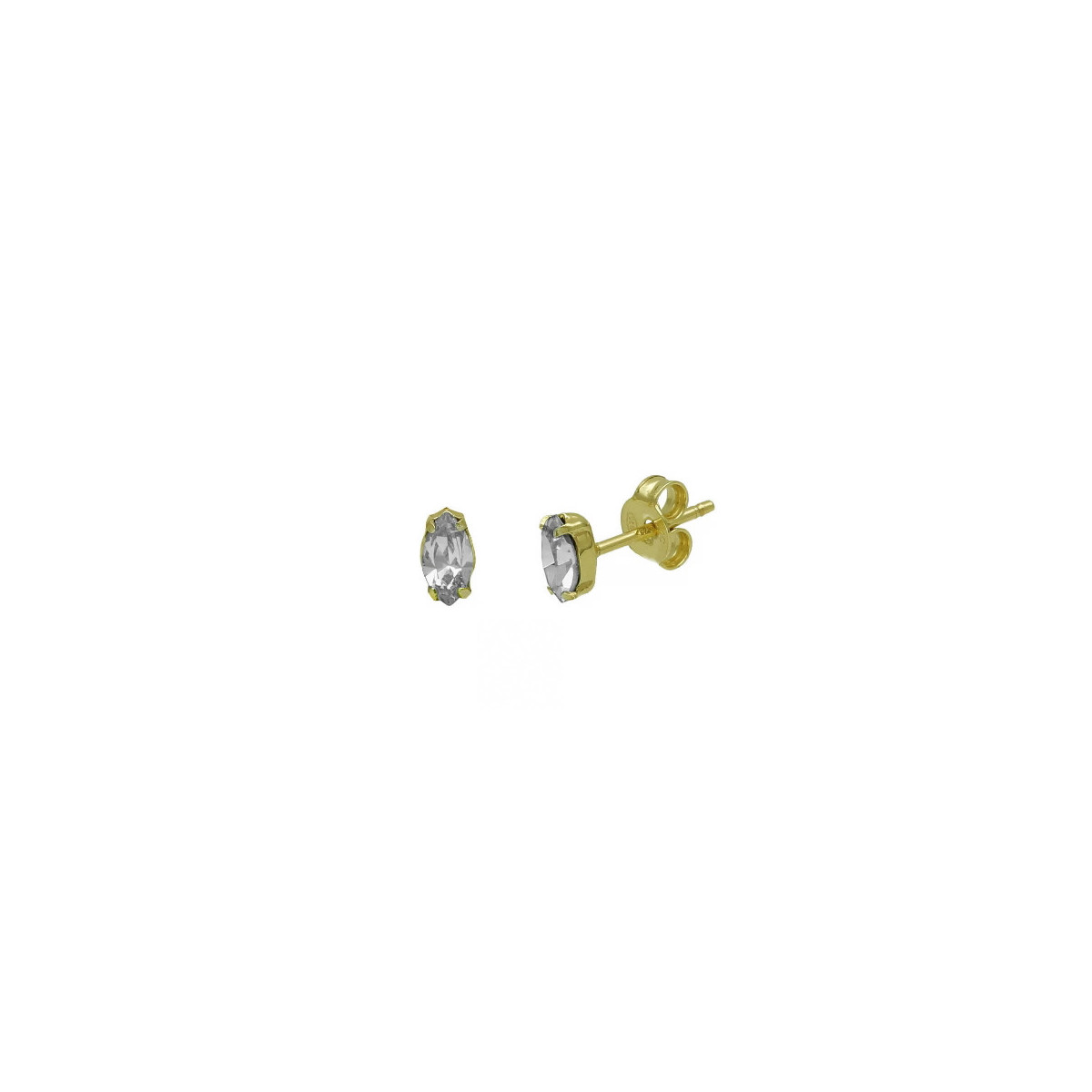 PENDIENTES VICTORIA CRUZ BOTÓN GOLD BLANCO - A4429-07DT