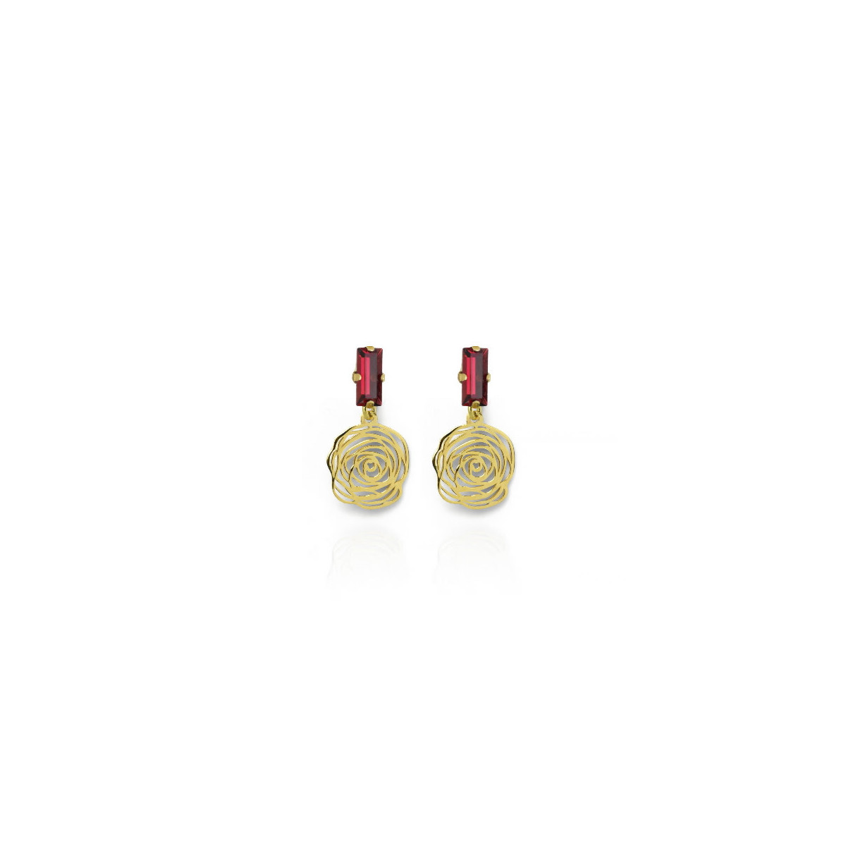 PENDIENTES VICTORIA CRUZ SANT JORDI ROJO - A3742-96DT