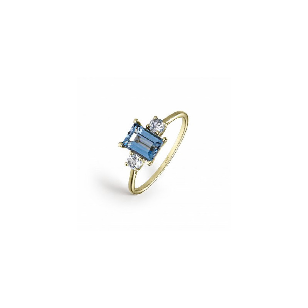 ANILLO LITTA FIORE LRN ORO Y TOPACIO - LRN-280-037-14