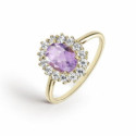 ANILLO LITTA FIORE ORO Y AMATISTA - LRN-204-810-16