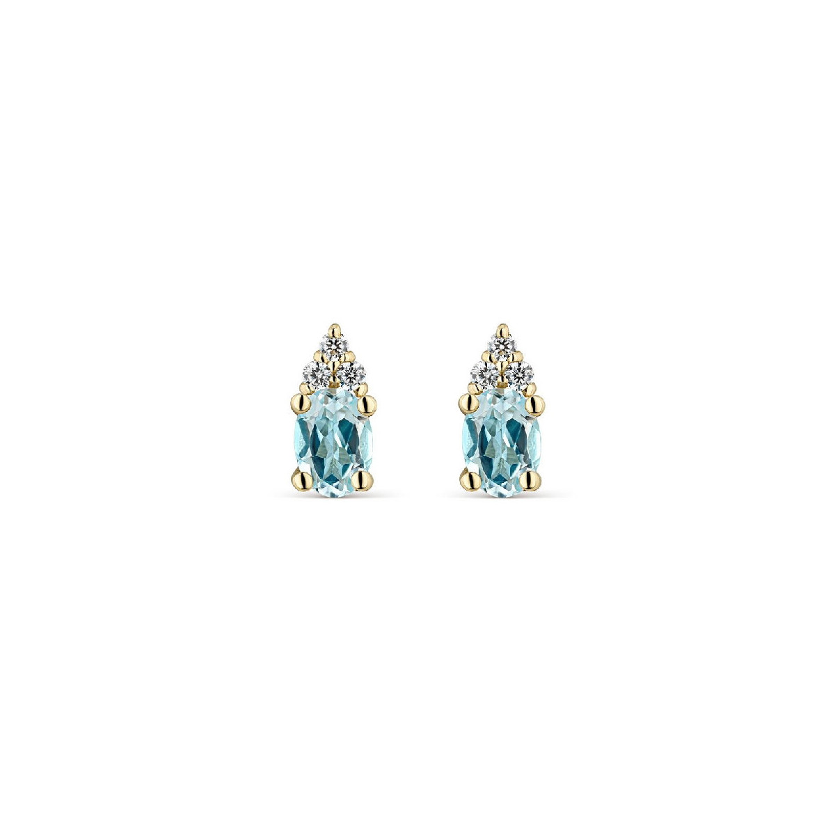 PENDIENTES LITTA FIORE ORO Y CIRCONITAS - LEA-215-800-UU
