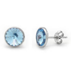 PENDIENTES VICTORIA BOTON AZUL - A2791-10HT