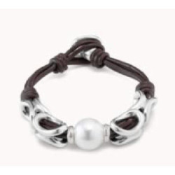 PULSERA UNO DE 50 OVALADA PERLA CENTRAL - PUL2316MARMTL0M