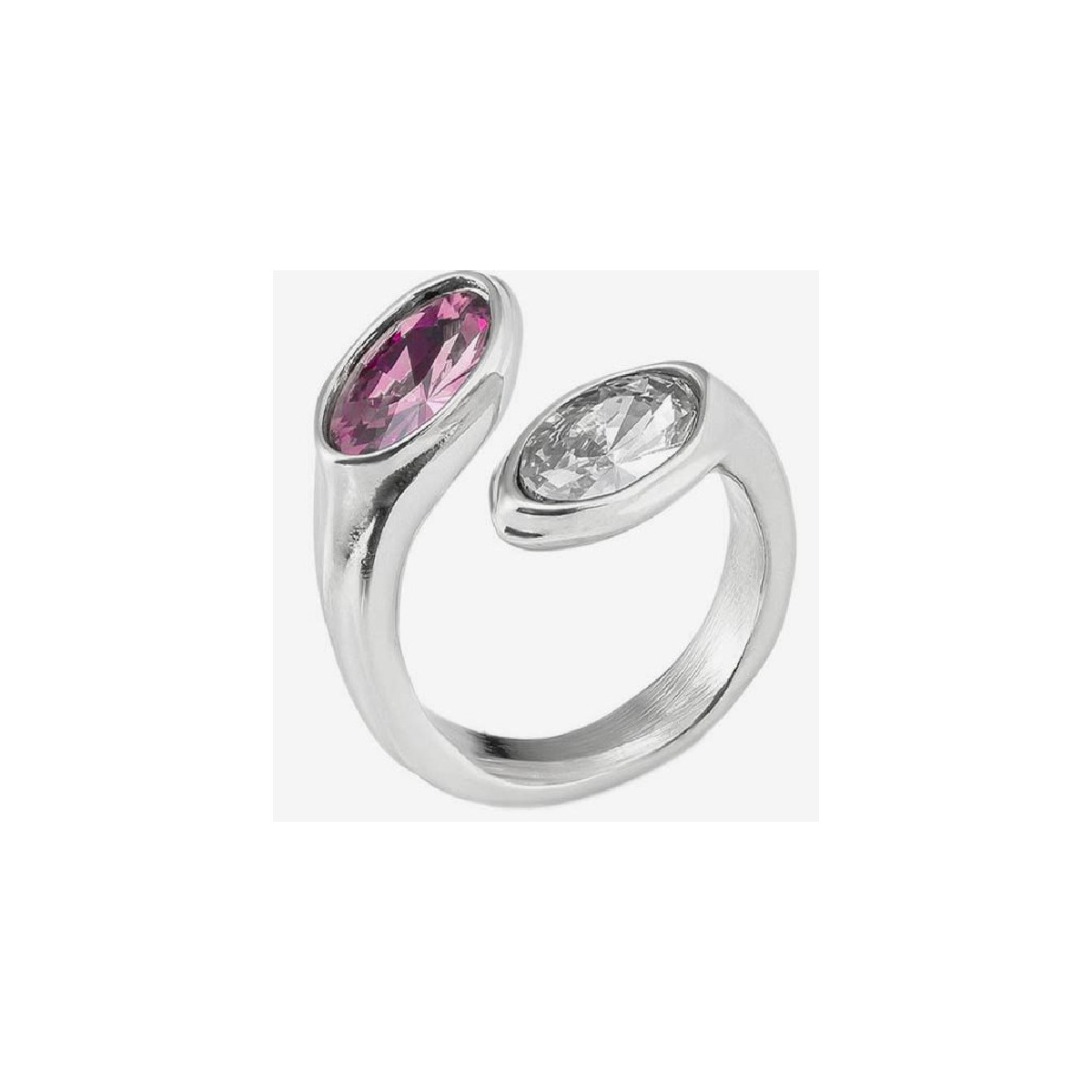 ANILLO UNO DE 50 MUJER PLATA Y ROSA - ANI0736MCLMTL15