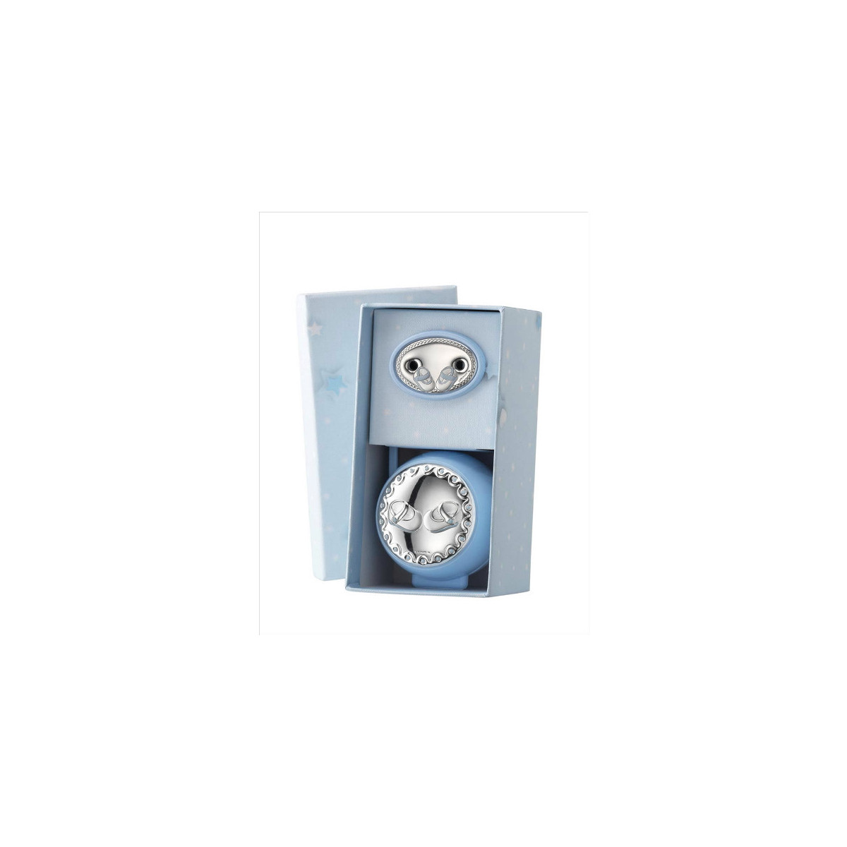 SET PINZA OVAL Y PORTA CHUPETES ZAPATITOS - 54538/02C