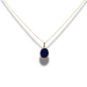 GARGANTILLA DE ORO CON PIEDRA AZUL - 564310